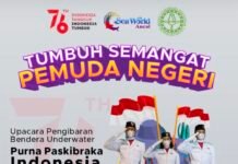 Ancol RAYAKAN HUT RI KE-76 Gelar Upacara Bendera Dalam Air