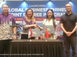 BINUS Buka Joint Degree China, Dua Gelar dalam Satu Program Binus